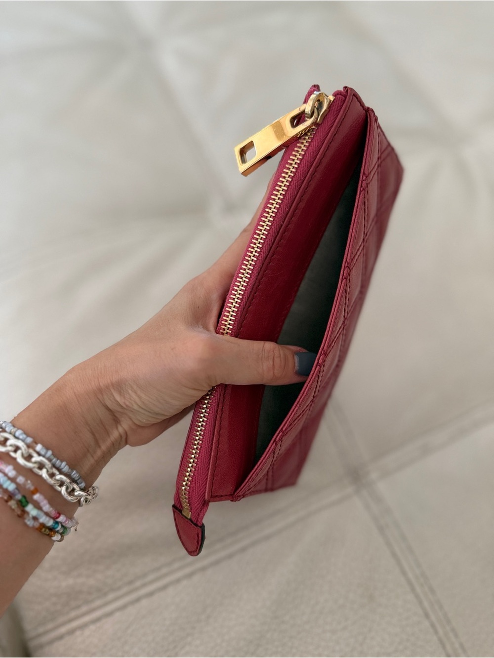 Marc Jacobs Quilted Rose Pink Wristlet Wallet with Gold Hardware - Picture 10 of 14